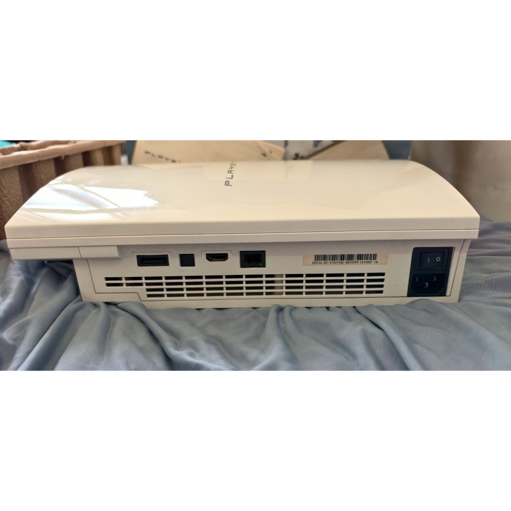 【對號盒書全】PS3 陶瓷白厚機 CECHH07 故障機/零件機（主機與紙盒同號、含初代原廠手把、說明書、AV線）-細節圖6
