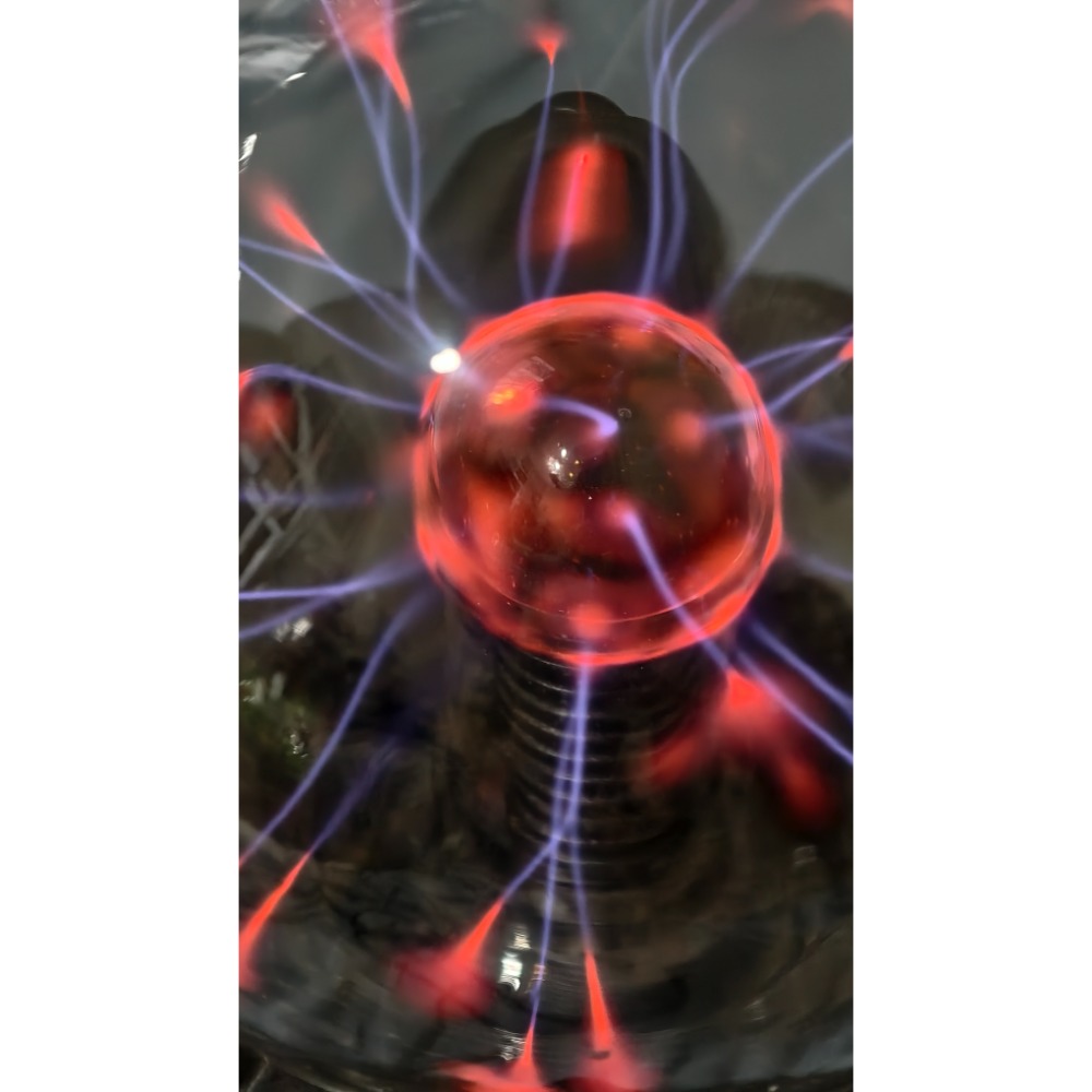 【絕版珍藏】早期台製 美式復古惡魔頭雕聲控電漿魔球燈（功能完好、附 MIT BEAM 原裝變壓器）-細節圖11