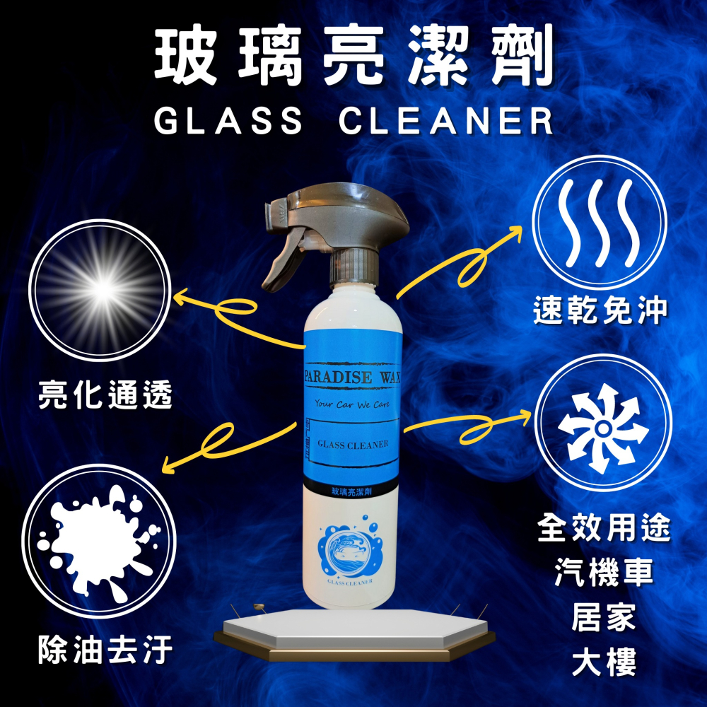 【玩蠟天堂-玻璃清潔劑】500ml  玻璃維護 玻璃除油 玻璃亮化 雨刷精 適用各式玻璃 雨刷水 清潔劑 水痕 水垢 去-細節圖4