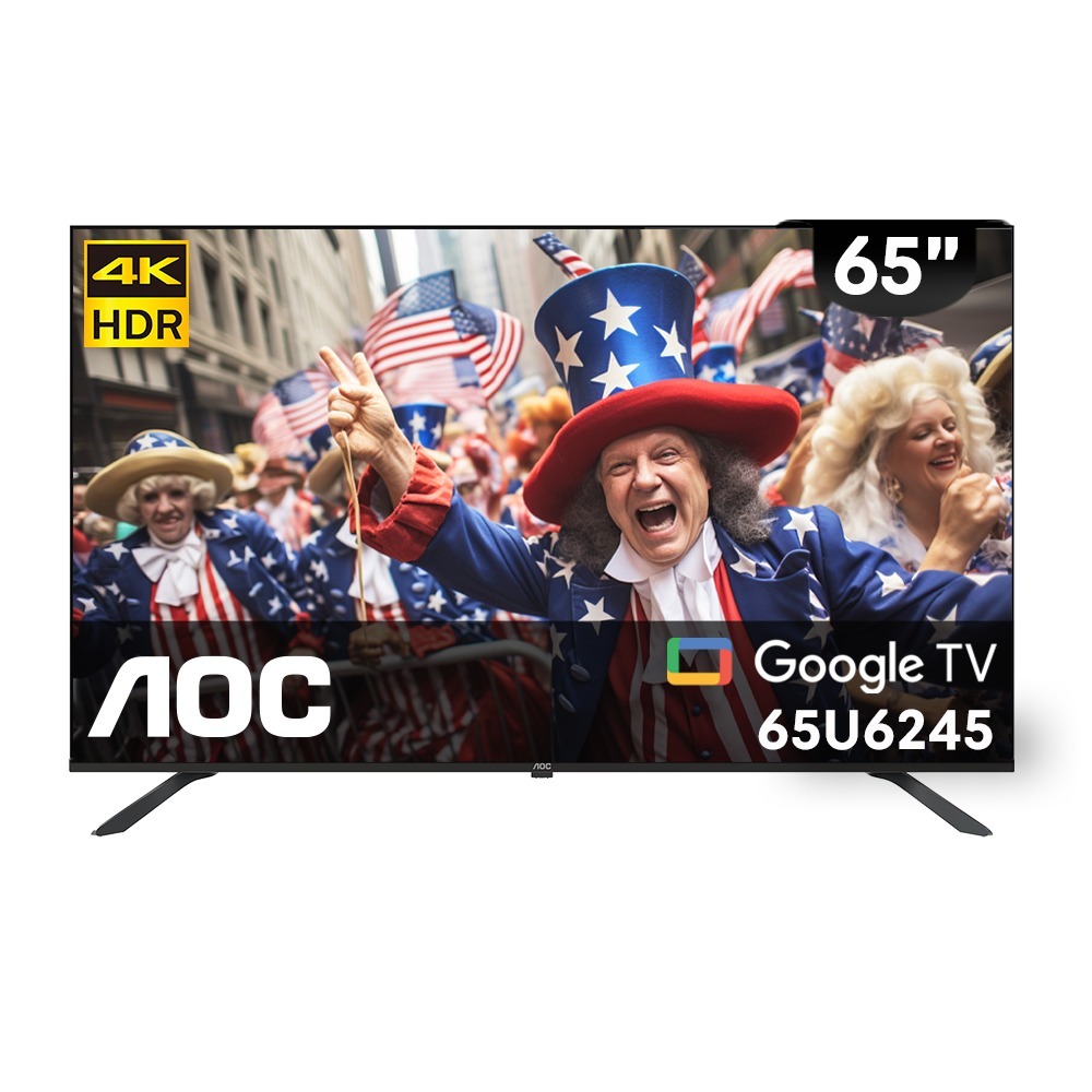 AOC 65型 4K HDR Google TV 智慧顯示器 65U6245 無安裝/含基本安裝-細節圖2