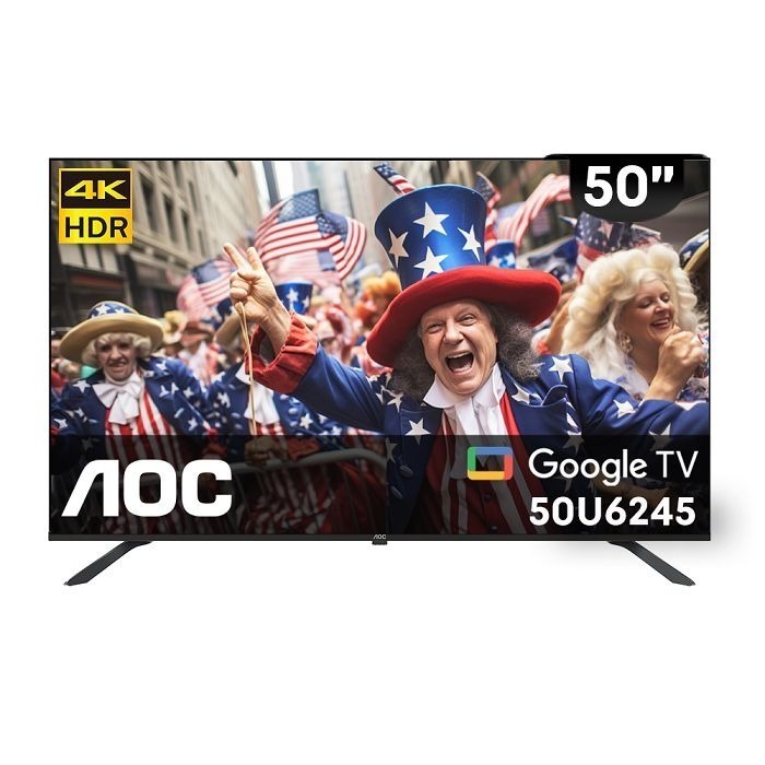 AOC 50型 4K HDR Google TV 智慧顯示器 50U6245 無安裝/含基本安裝-細節圖3