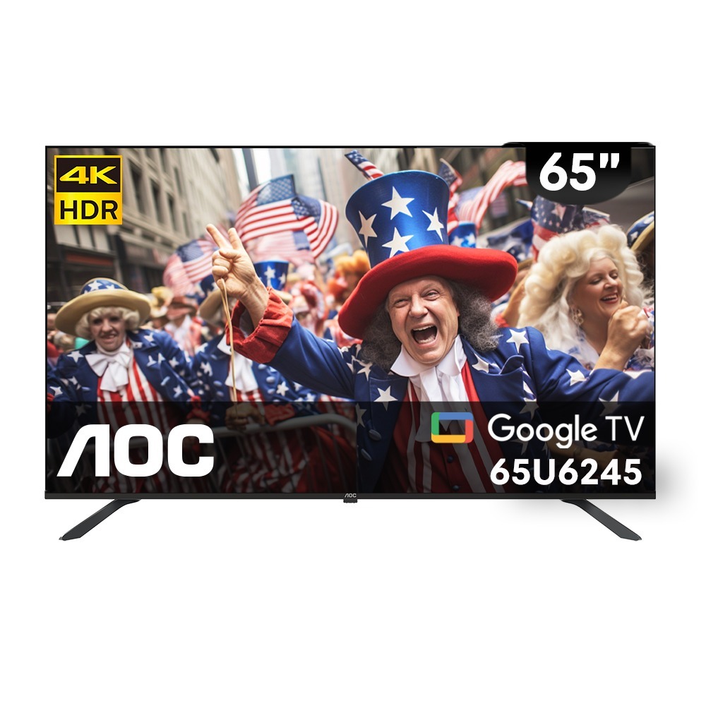 AOC 65型 4K HDR Google TV 智慧顯示器 65U6245 含安裝 送虎牌電子鍋-細節圖2