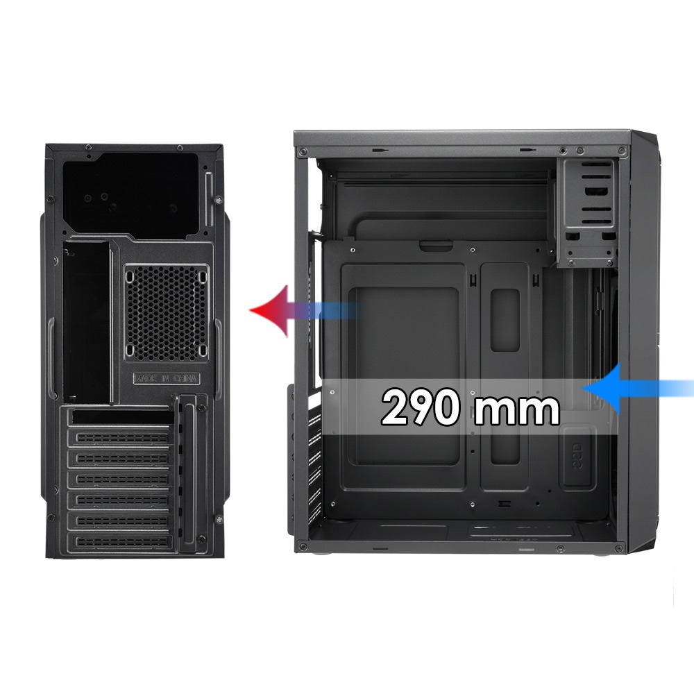 SuperChannel視博通 LA-1710(B) 蒼龍戰士 電腦機殼 黑/ATX/無內建風扇-細節圖3