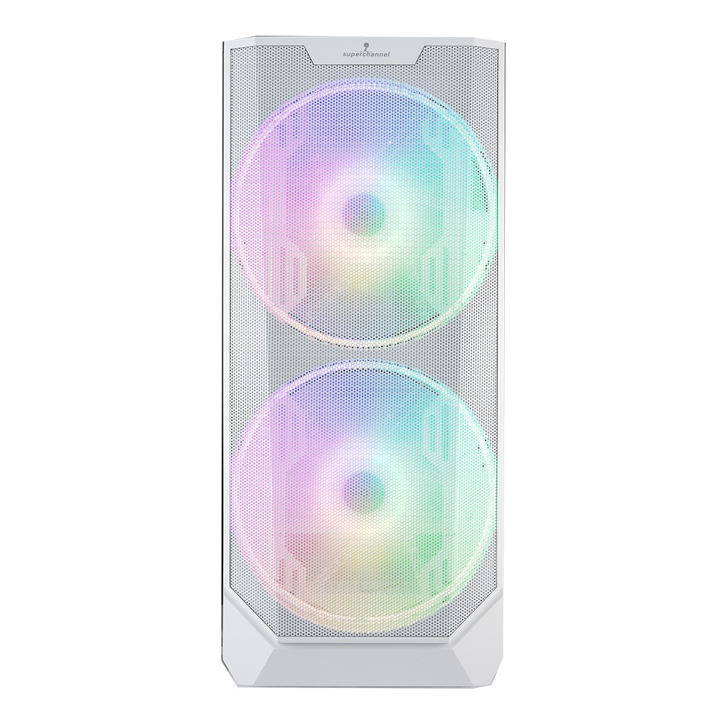 SuperChannel視博通 SW002(W)幻彩男爵 電腦機殼/白色/玻璃透側/ARGB-細節圖2