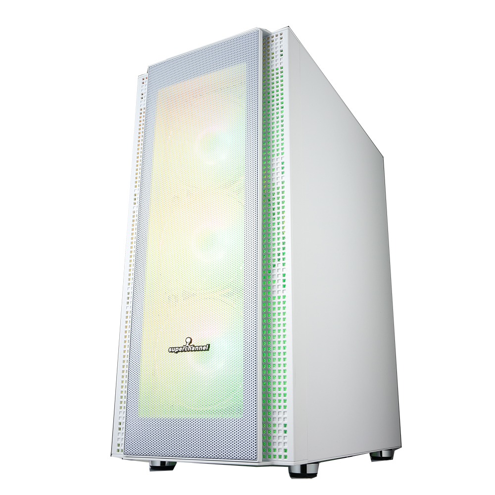 Superchannel 視博通 SW300(W) 電腦機殼/白/ARGB風扇*4/TYPE-C/直立顯卡/E-ATX-細節圖3