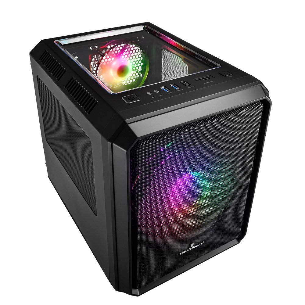 Superchannel視博通 GC06(B) 小尖兵 PLUS 電腦機殼 黑/M-ATX/顯卡長29/CPU高17-細節圖3