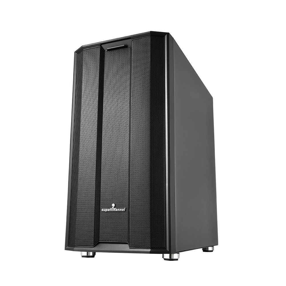 Superchannel 視博通 SW300 M(B) 電腦機殼 黑/M-ATX/TYPE-C/ 4風扇 / 磁吸鐵網-細節圖2