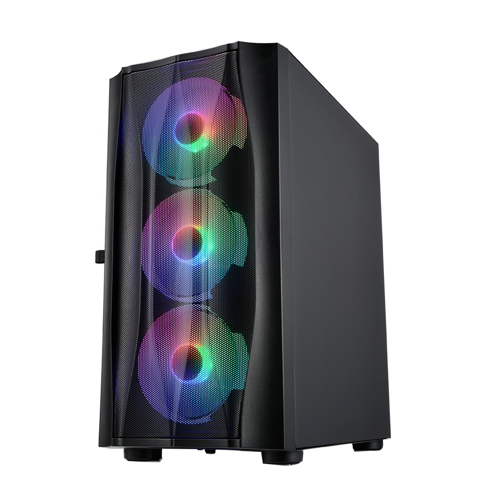 SuperChannel視博通 LAM211D(B)電腦機殼 黑/ARGB/掀開式側板/M-ATX-細節圖3