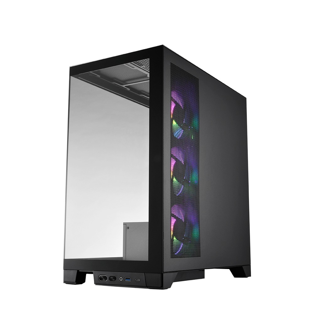 Superchannel 視博通 LAH245(B) 電腦機殼 黑/M-ATX/背插式/Type-c/水冷排-細節圖2