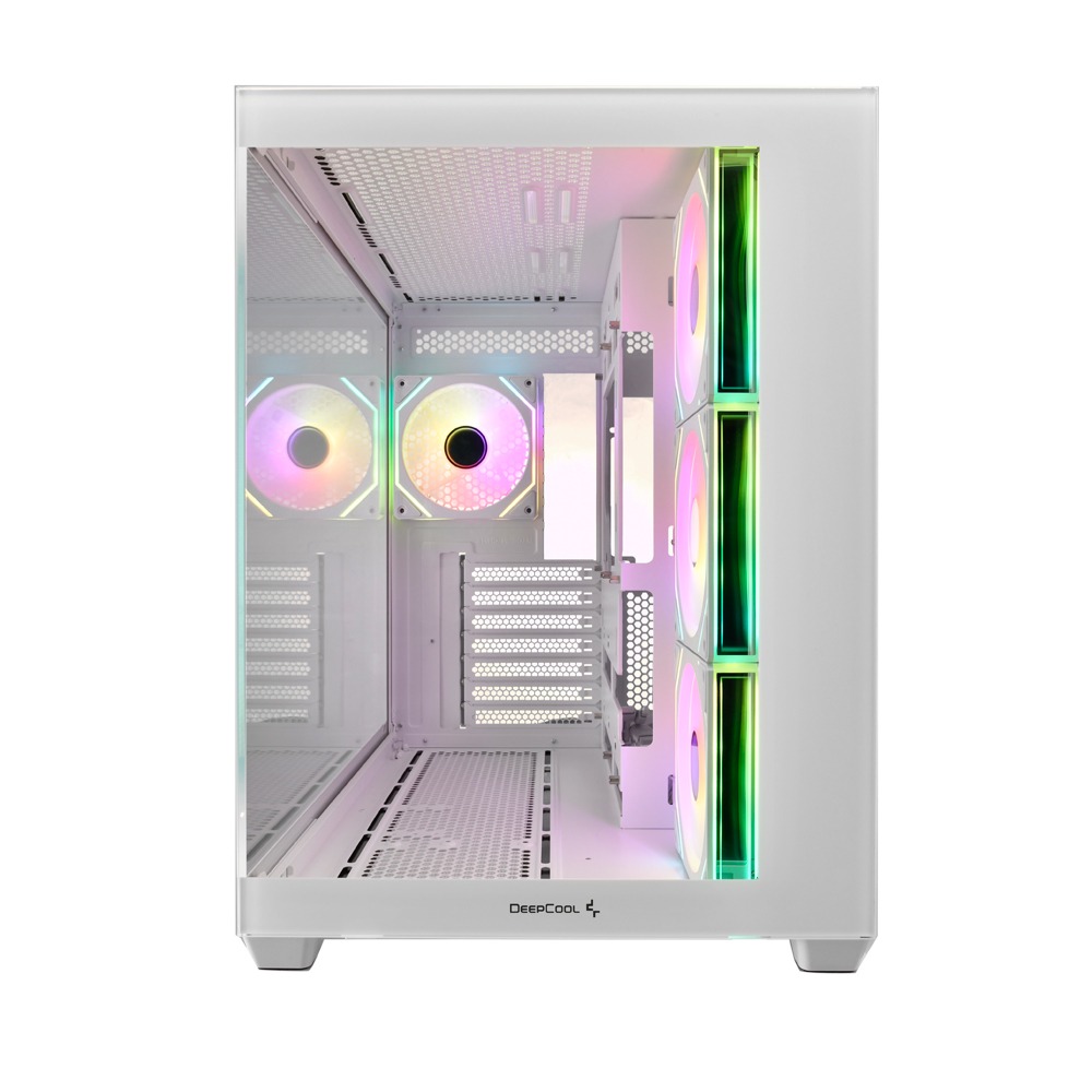 DeepCool 九州風神 CG530 4F WH 電腦機殼 白/Type-C/ARGB 風扇/海景房/背插式/雙艙-細節圖2