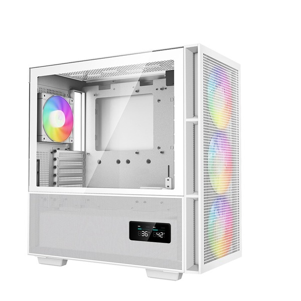 DeepCool 九州風神 CH560 DIGITAL WH 電腦機殼白/Type-C/360 ARGB風扇/數位顯示-細節圖2