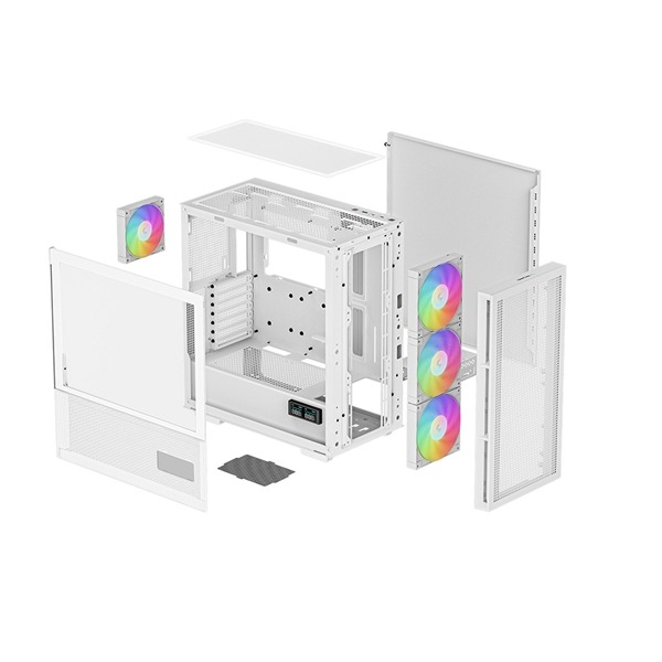 DeepCool 九州風神 CH560 DIGITAL WH 電腦機殼白/Type-C/360 ARGB風扇/數位顯示-細節圖11
