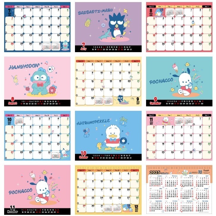 2024年 113年 Sanrio授權三角桌曆 (三麗鷗男團/凱蒂貓)-細節圖7