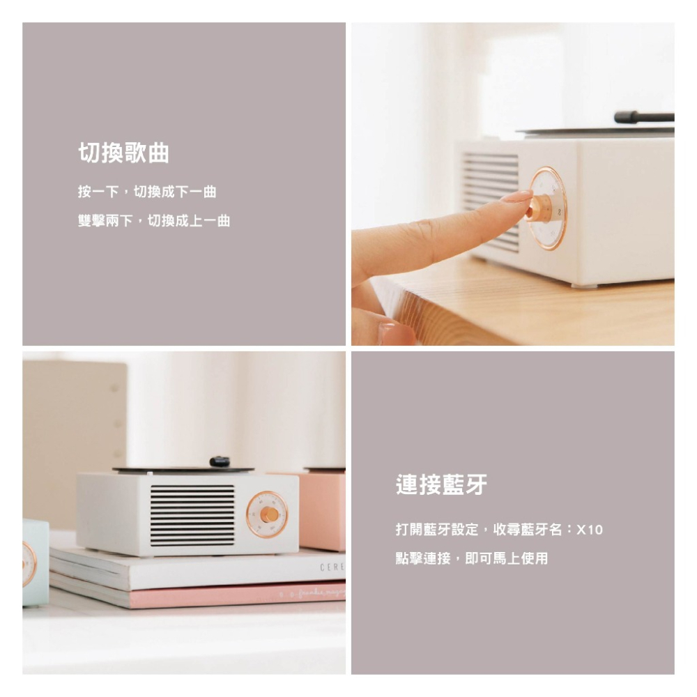 【台灣店家🔜快速出貨】藍芽音箱 造型音響 音響喇叭 迷你音響 小音箱 攜帶式喇叭 音樂播放器 黑膠唱片機 唱片機造型-細節圖7