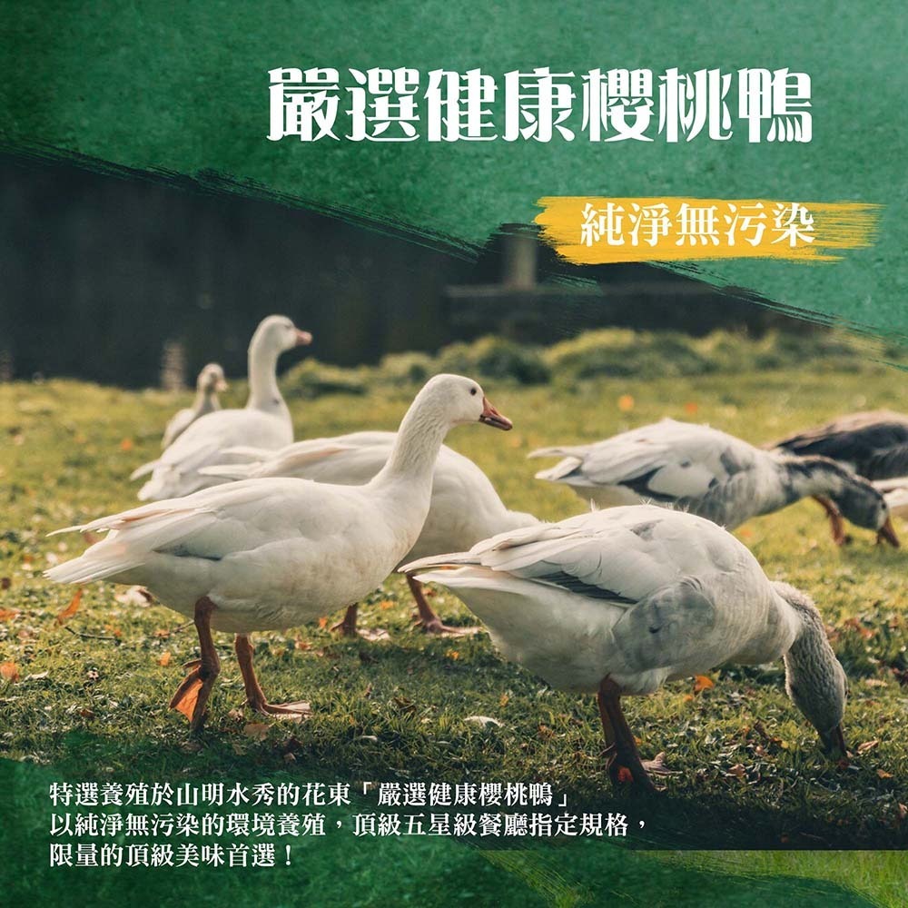 【漢克嚴選】國產厚切香煎嫩櫻桃鴨胸3包(260g±10%/片)-細節圖4