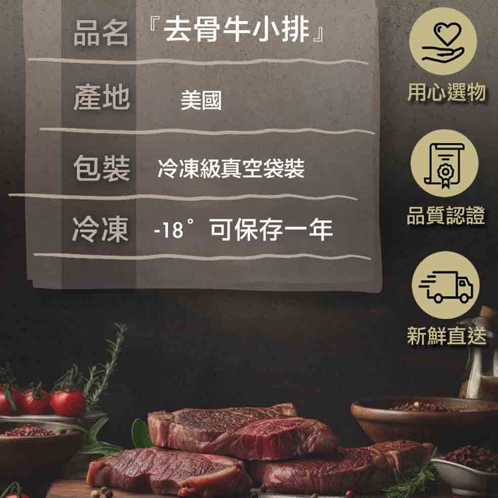 【漢克嚴選】藍絲帶安格斯黑牛無骨牛小排3片組(200g±10% /片)-細節圖9