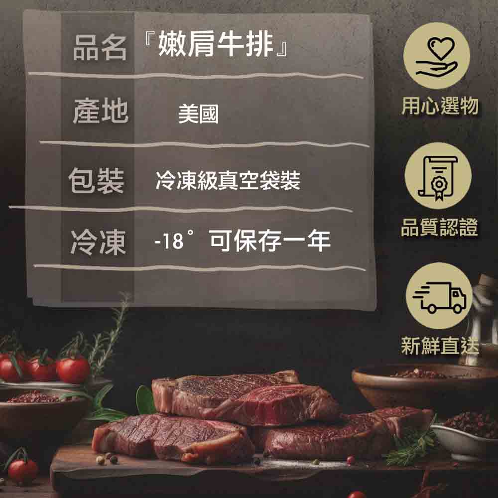 【漢克嚴選】藍絲帶安格斯黑牛嫩肩牛排10片組(200g±10% /片)-細節圖9