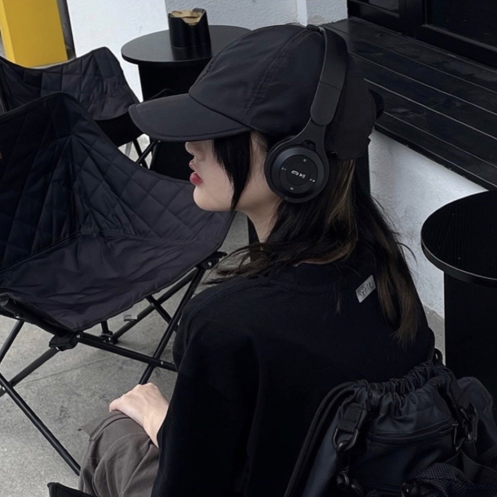 𝑵𝑰𝑵𝑰 ♡ 🇰🇷韓系耳罩式藍牙耳機 #415527 穿搭必備 折疊頭戴式耳機 全罩式藍芽耳機Y2K-細節圖3