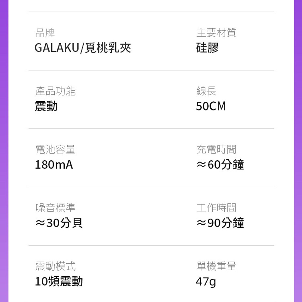 GALAKU｜覓桃 變頻前戲調情｜震動乳夾 粉色  乳夾  GALAKU-細節圖9