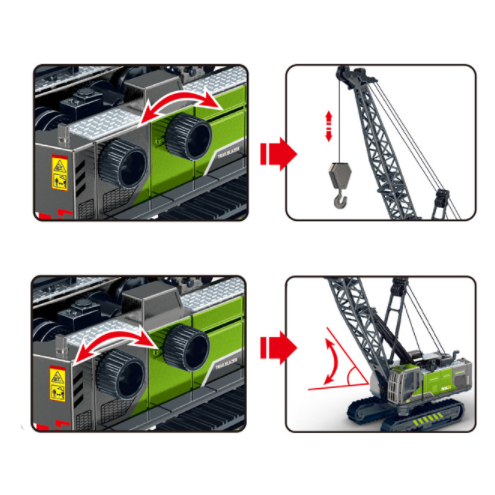 【玩具兄妹】現貨熱銷款! 巨大工程吊車升級版(無包裝) 合金材質 可旋轉吊車 工程車玩具 吊車 工程車 高品質/質感-細節圖3
