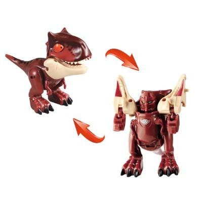 【玩具兄妹】現貨! Q版恐龍變形 兒童變形恐龍玩具 侏儸紀恐龍 組裝拼裝益智玩具 侏儸紀 霸王龍 變型恐龍-細節圖4