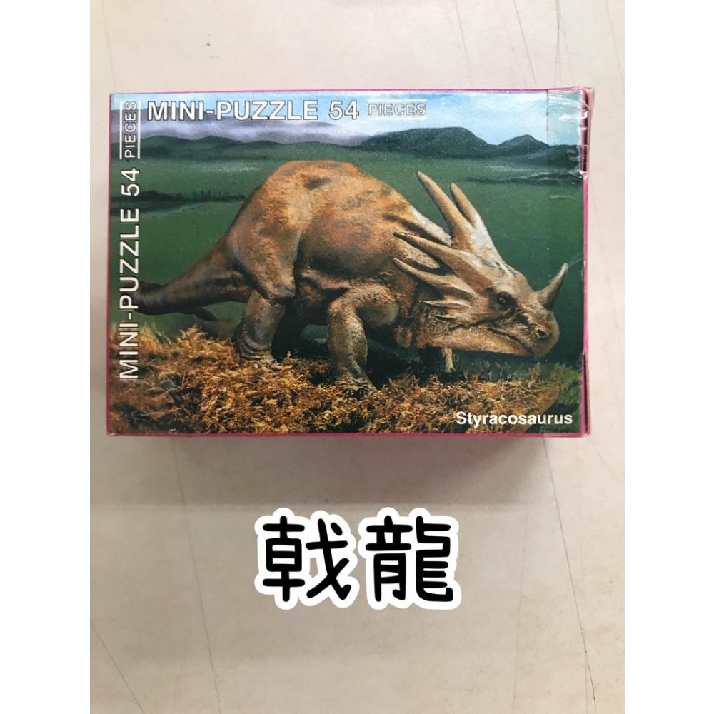 【玩具兄妹】現貨! 絕版美國SAFARI LTD. 54片恐龍迷你拼圖 暴龍/異手龍/異特龍/劍龍/雷龍/長毛象/異齒龍-細節圖2