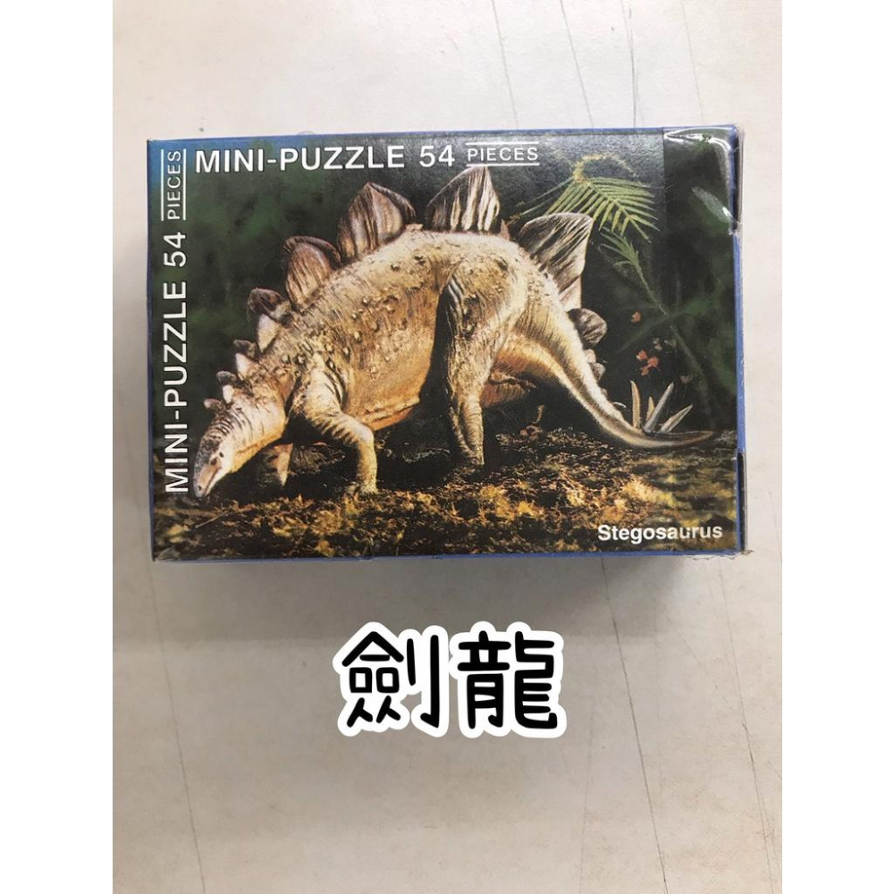 【玩具兄妹】現貨! 絕版美國SAFARI LTD. 54片恐龍迷你拼圖 暴龍/異手龍/異特龍/劍龍/雷龍/長毛象/異齒龍-細節圖7