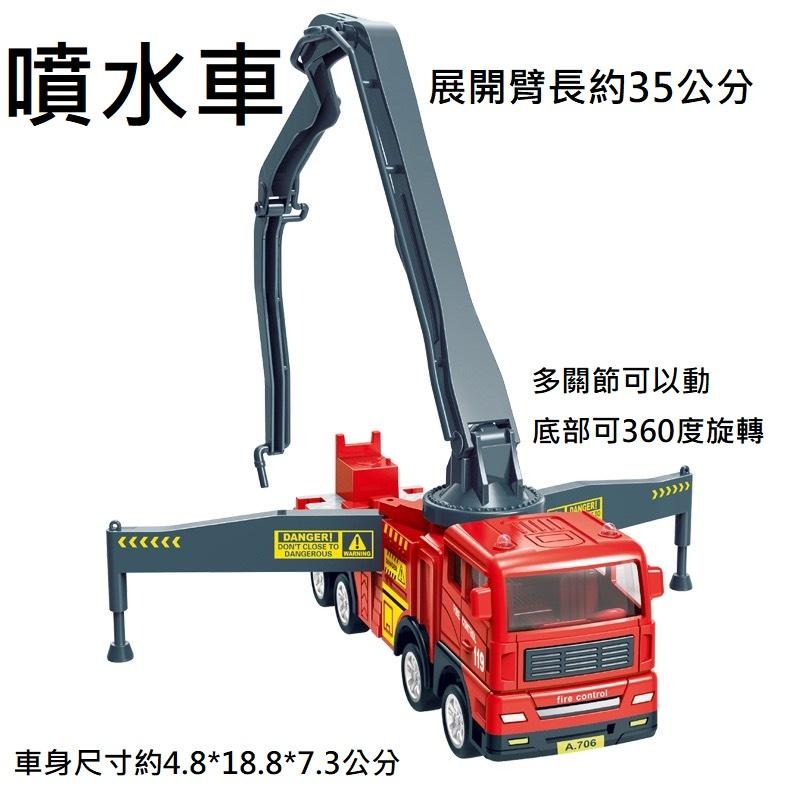 【玩具兄妹】現貨! 慣性消防雲梯車/噴水車 多機關可以動 仿真消防車玩具 仿真雲梯車 仿真噴水車  消防車 無包裝-細節圖2