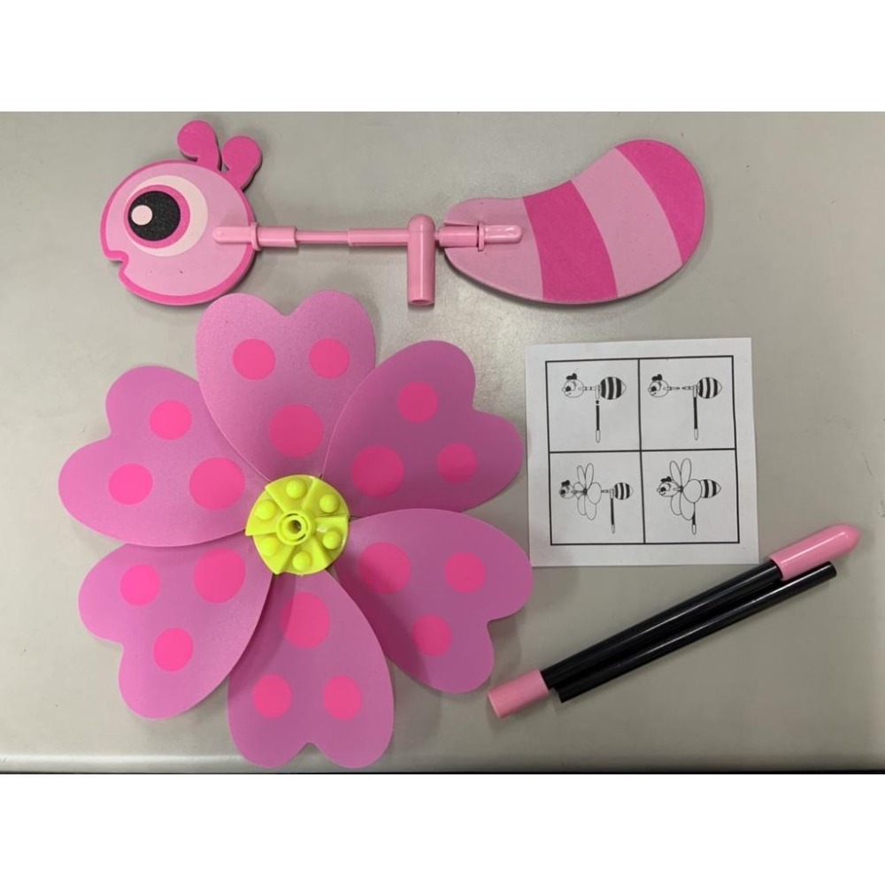 【玩具兄妹】現貨! 昆蟲風車玩具 蜜蜂/瓢蟲/蝴蝶/蜻蜓 動物風車 造景風車 戶外玩具 風車 庭園造景風車 造型風車-細節圖2