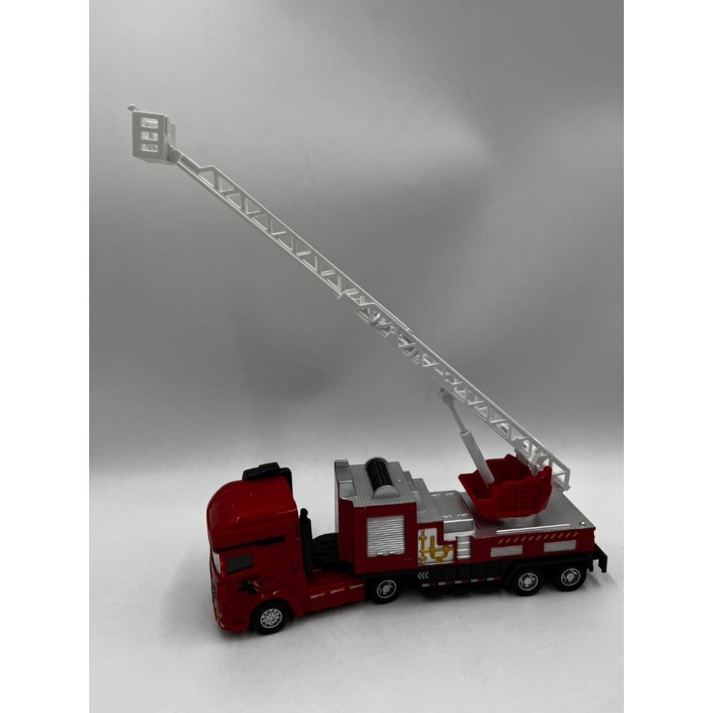 【玩具兄妹】現貨! 25.5公分超大! 慣性連結車消防車 雲梯車 噴水車 消防車玩具 雲梯可以伸縮 小朋友最愛 無包裝-細節圖5