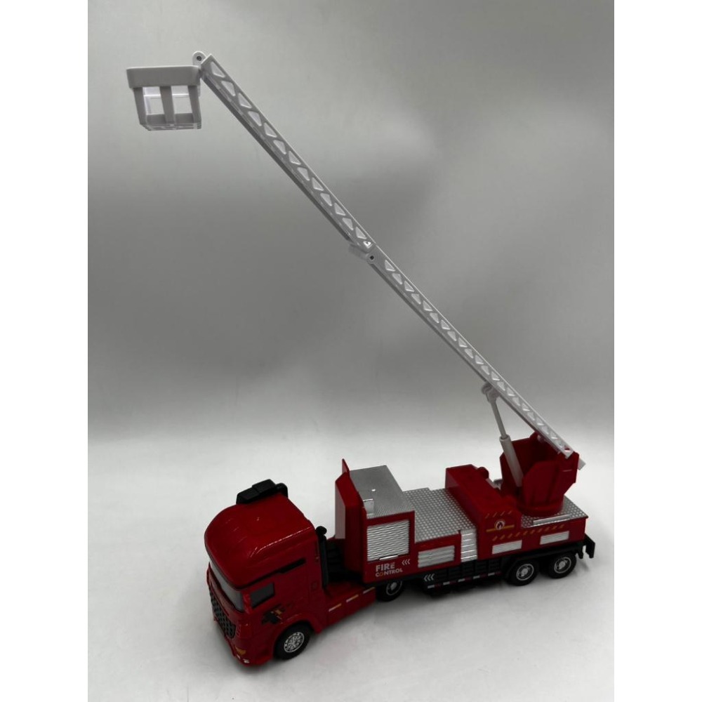 【玩具兄妹】現貨! 25.5公分超大! 慣性連結車消防車 雲梯車 噴水車 消防車玩具 雲梯可以伸縮 小朋友最愛 無包裝-細節圖8