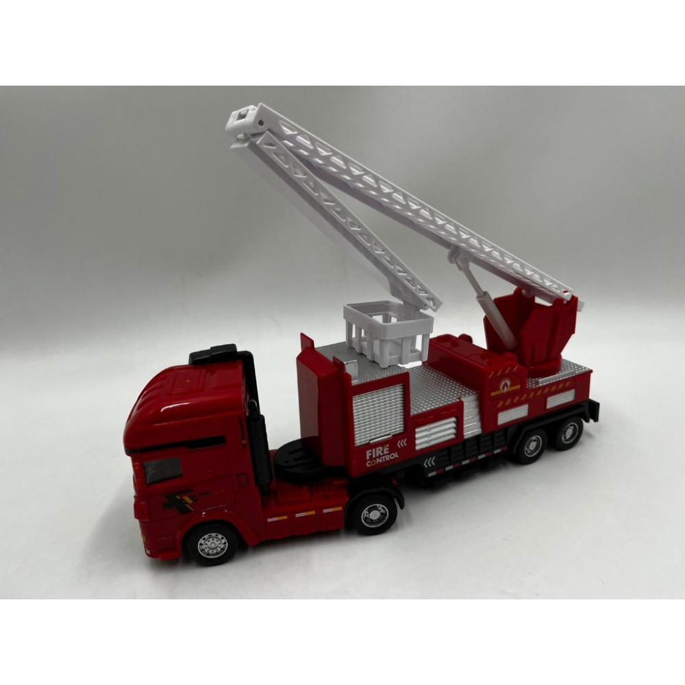 【玩具兄妹】現貨! 25.5公分超大! 慣性連結車消防車 雲梯車 噴水車 消防車玩具 雲梯可以伸縮 小朋友最愛 無包裝-細節圖9