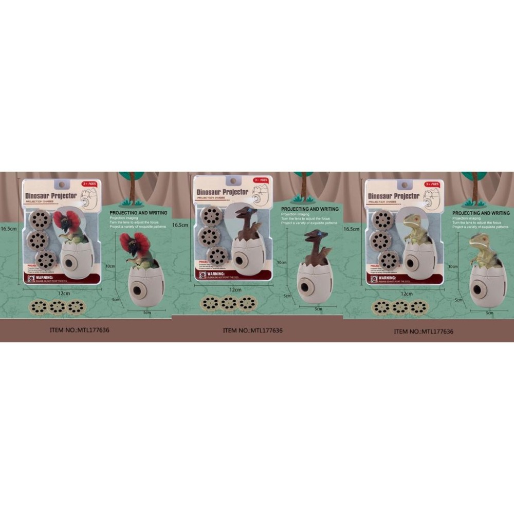 【玩具兄妹】現貨! 恐龍投影造型蛋(內附3片幻燈片/電池) 恐龍投影玩具 說故事 兒童手電筒 投影 幻燈片 投影玩具-細節圖4
