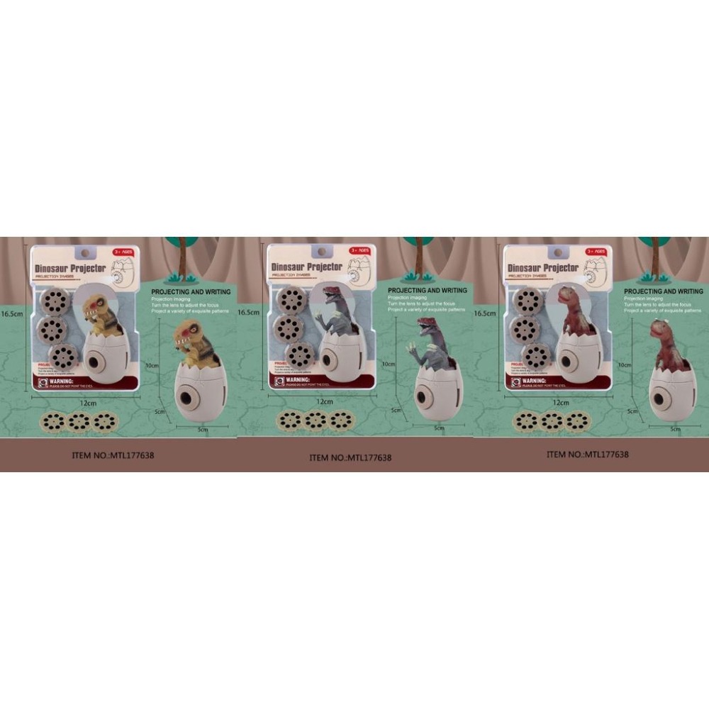 【玩具兄妹】現貨! 恐龍投影造型蛋(內附3片幻燈片/電池) 恐龍投影玩具 說故事 兒童手電筒 投影 幻燈片 投影玩具-細節圖6