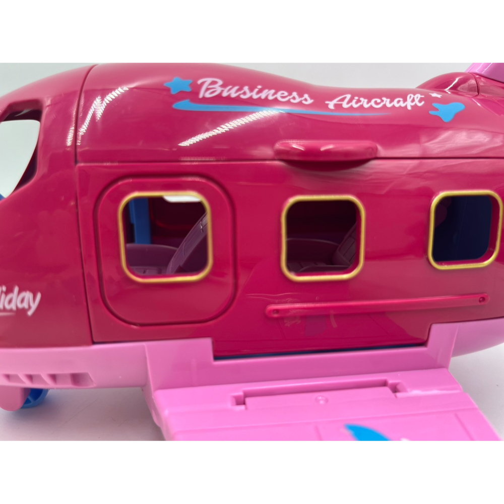 【玩具兄妹】現貨! 飛機場景玩具(內附人物/行李箱/配件) 飛機扮家家酒 渡假風 飛機收納玩具 多機關可動-細節圖7
