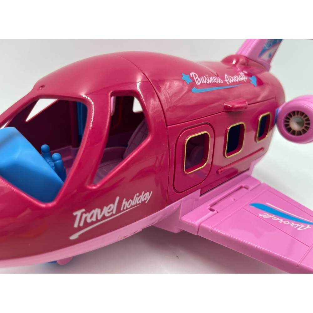 【玩具兄妹】現貨! 飛機場景玩具(內附人物/行李箱/配件) 飛機扮家家酒 渡假風 飛機收納玩具 多機關可動-細節圖8