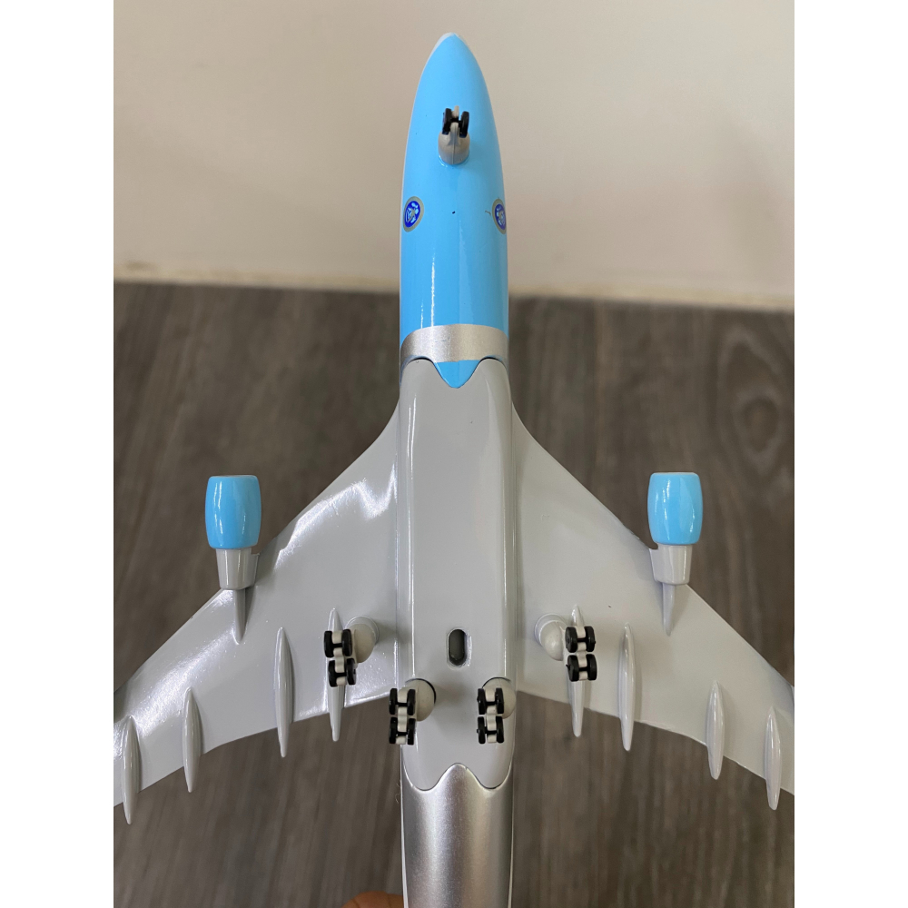 【玩具兄妹】現貨! 美國空軍一號 波音747(盒裝) 20公分 金屬飛機模型 含起落架機輪 展示架-細節圖5