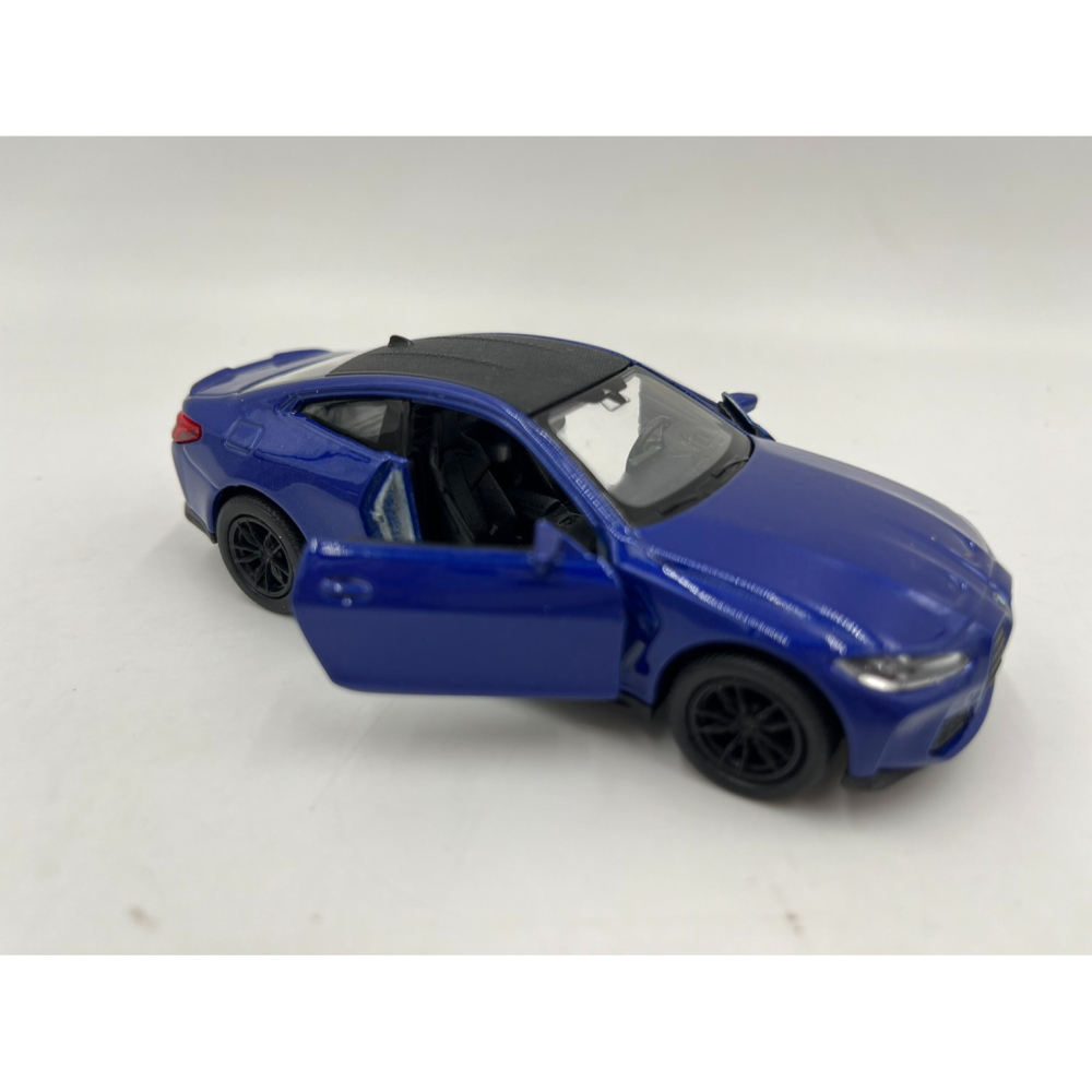【玩具兄妹】現貨!ST安全玩具 授權 BMW M4 雙門都可開/回力裝置 1/34模型車 合金車 蛋糕裝飾-細節圖4