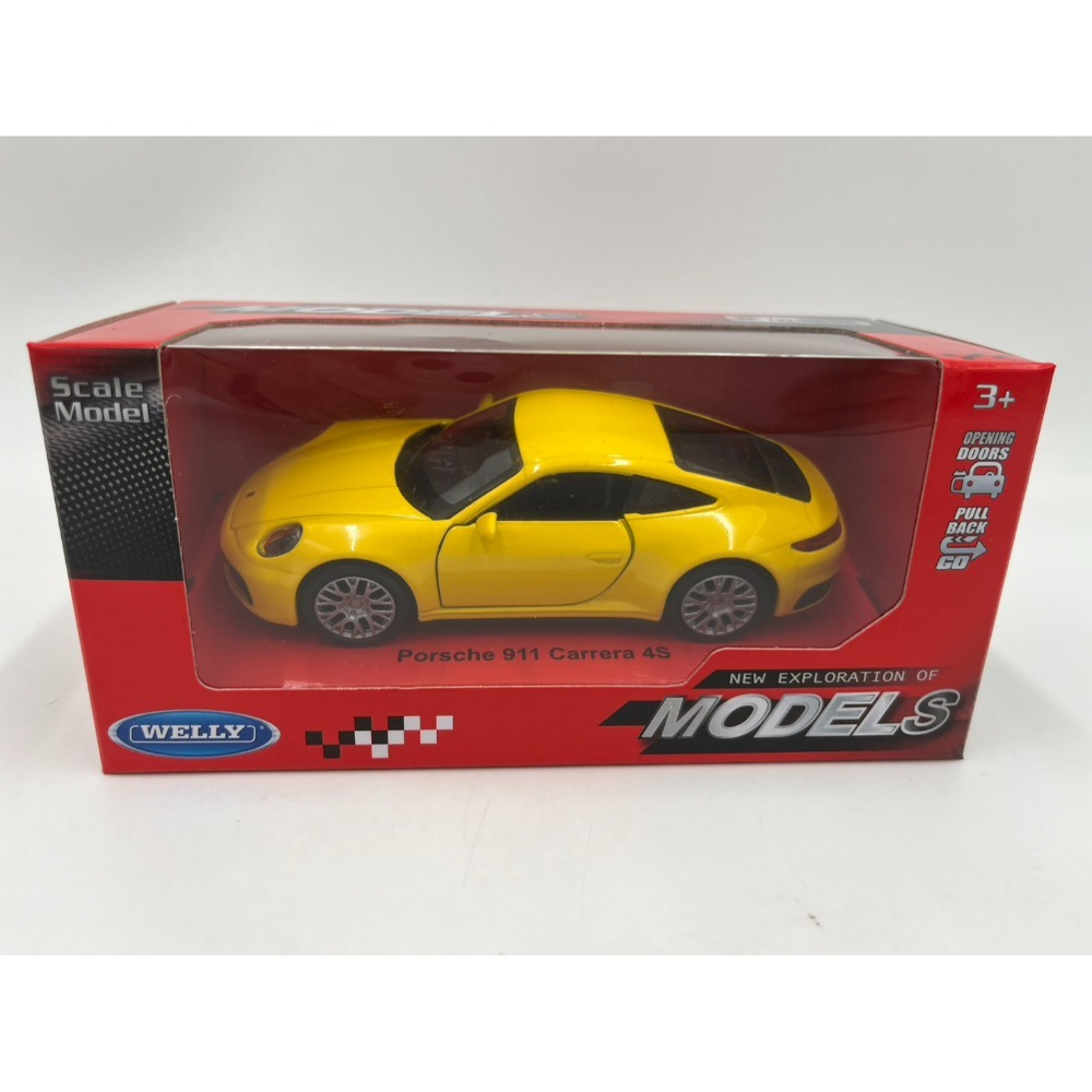 【玩具兄妹】現貨!ST安全玩具 授權 保時捷 911 Carrera 4S 雙門都可開/回力裝置 1/34模型車 合金車-規格圖9