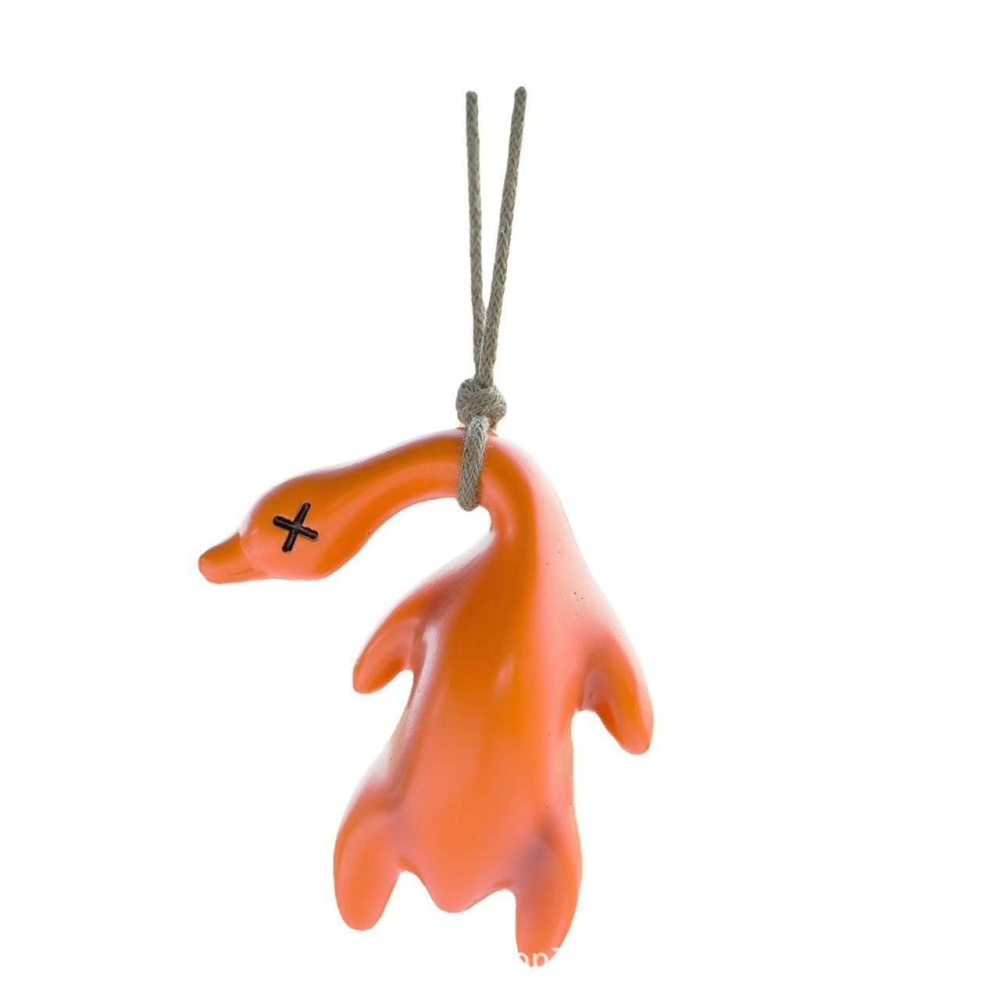 【玩具兄妹】現貨! 遇光變色烤鴨(照太陽光會變色/附贈掛繩) 烤鴨吊飾 車載掛繩 搞笑 變色烤鴨-細節圖3