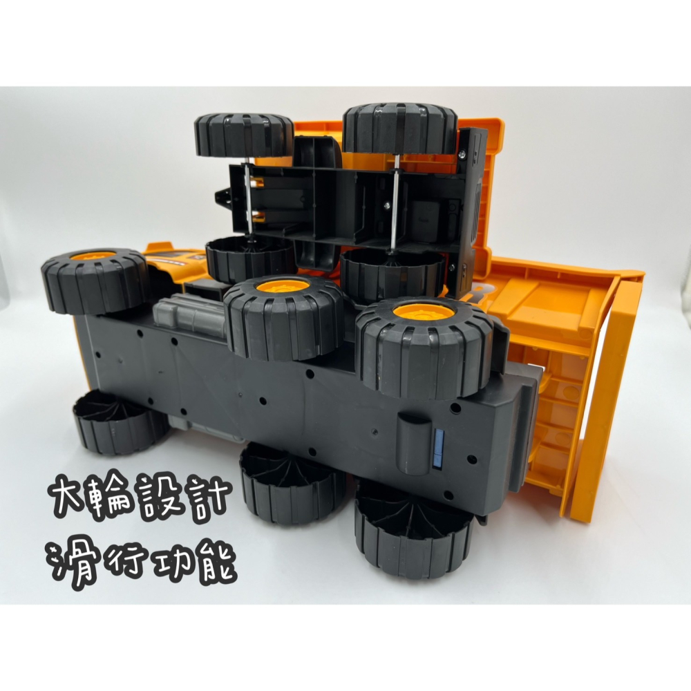 【玩具兄妹】現貨! 超大號砂石車(37公分) 摩輪工程車 摩輪砂石車 多機關可動 滑行砂石車 滑行工程車 工程車 玩具車-細節圖4
