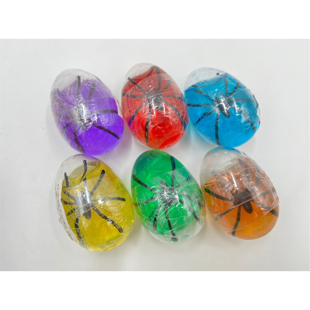 【玩具兄妹】現貨! 史萊姆(內附蜘蛛公仔) 蛋殼史萊姆 水晶泥 水晶土 感官盆教材 小朋友最愛-細節圖2