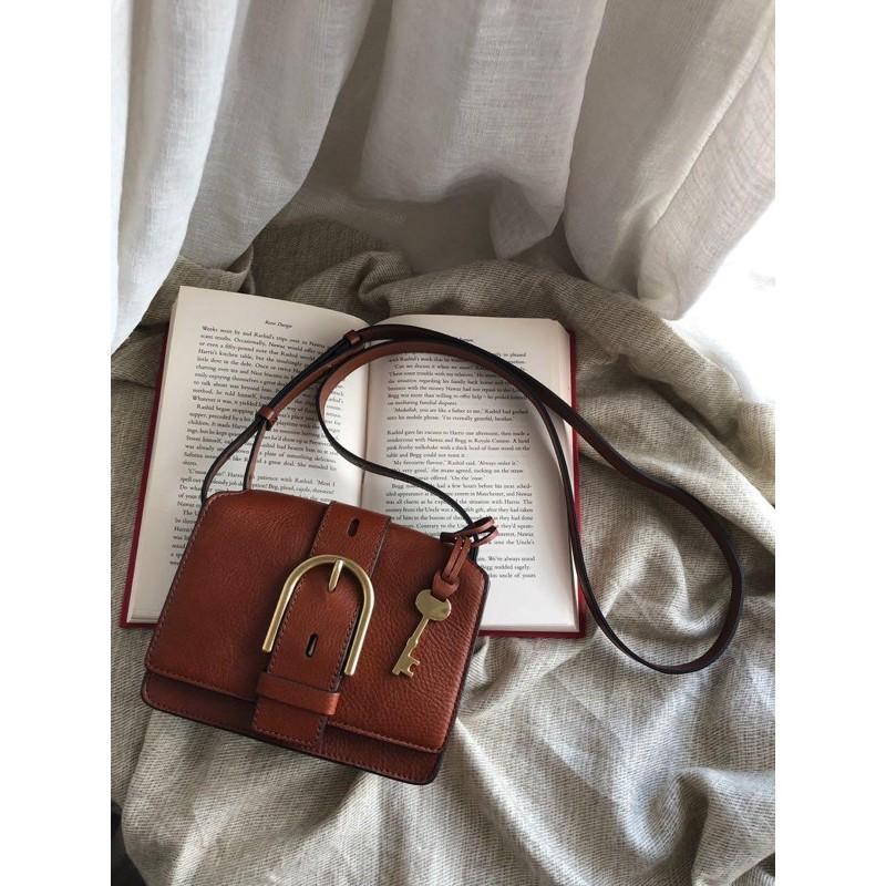 Fossil Wiley 真皮英倫風小包 免運-細節圖2