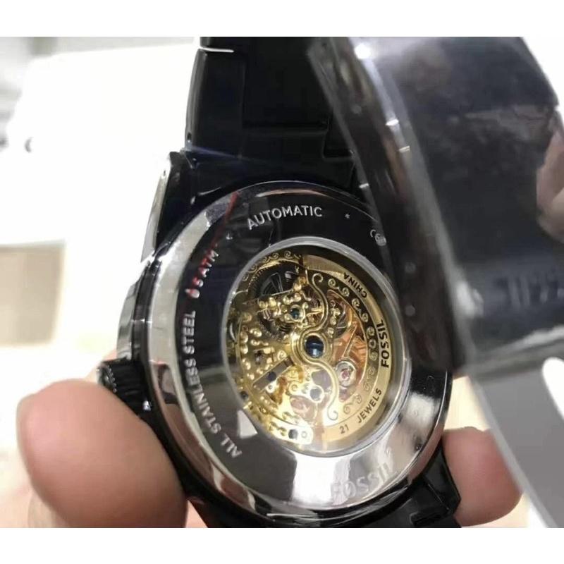 Fossil 黑色內金機械錶 現貨在台灣-細節圖4