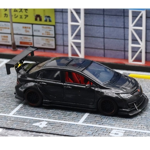 本田思域Civic FD2 Track爆改全碳黑GDO 1:64 無限RR合金汽车模型