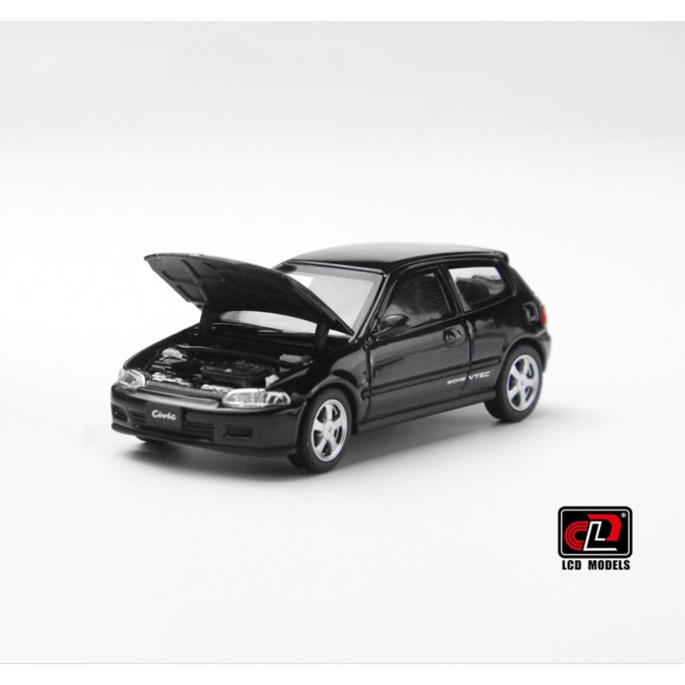 Modèle Réduit 1:64 Honda Civic SIR EG6 Hatchback Noir - JDM, Métal, Street Warrior - Neuf