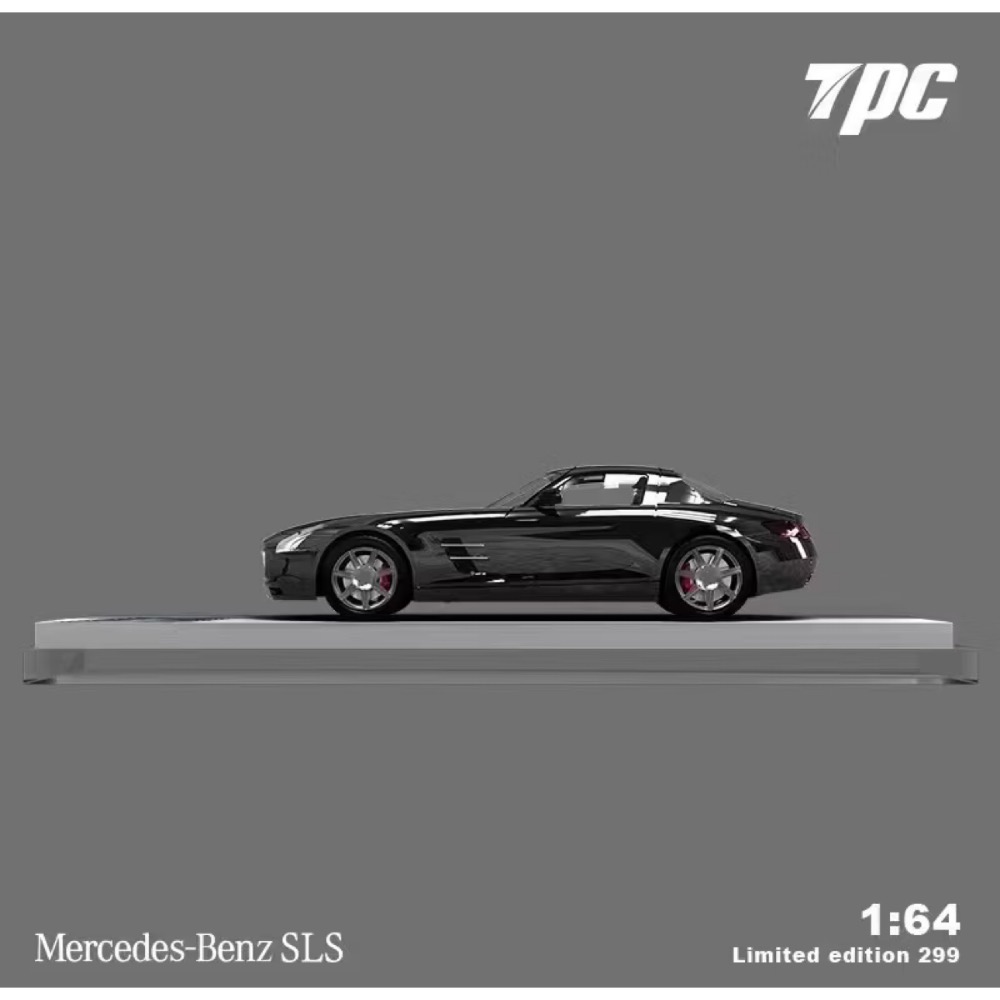 TPC 1/64 奔馳SLS 電鍍黑-細節圖3