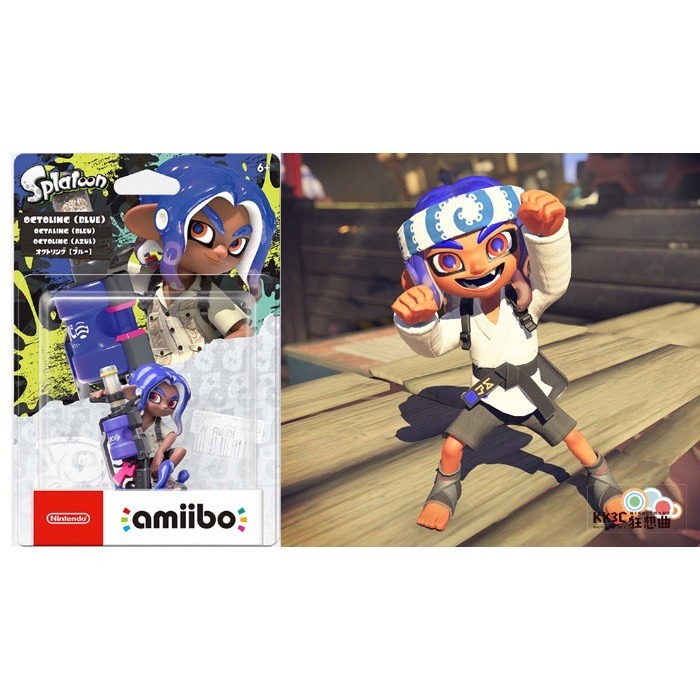 現貨✅全新正版 斯普拉遁3《splatoon藍色章魚男孩》Amiibo 任天堂Nintendo switch 漆彈大作戰-細節圖4