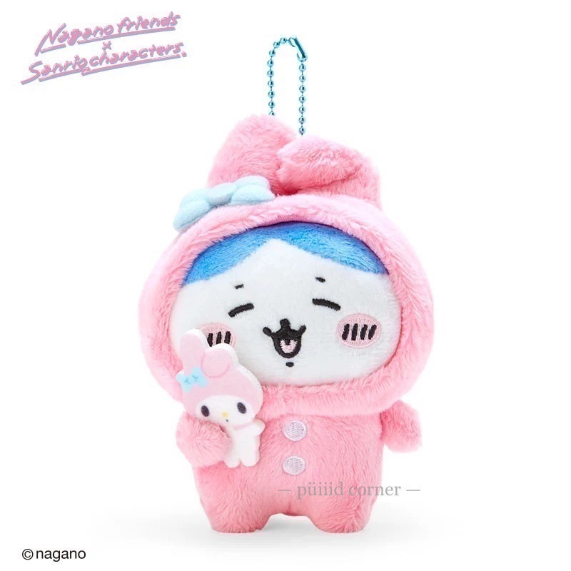 日版現貨🇯🇵吉伊卡哇✖️三麗鷗聯名🩵吊飾娃 娃娃 別針 小可愛大耳狗 小八貓美樂蒂 兔兔布丁狗 可樂餅 ちいかわ-細節圖5