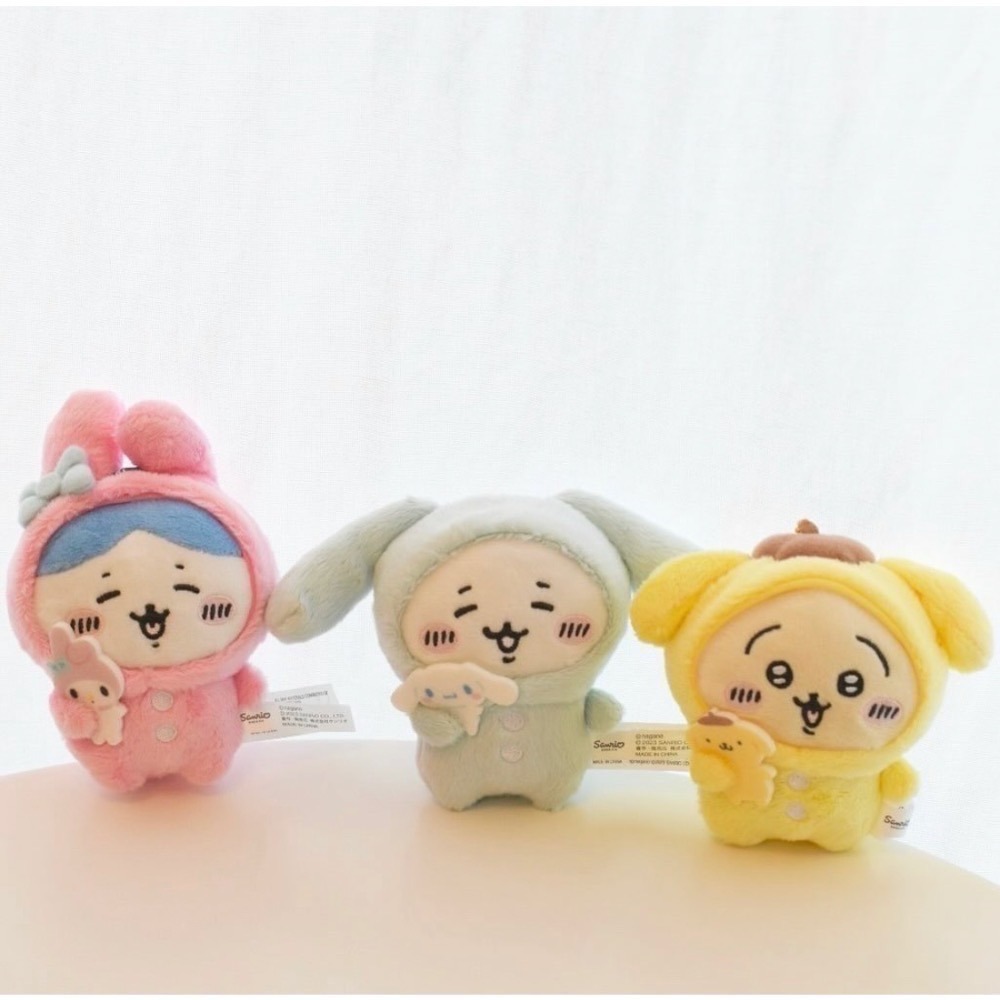 日版現貨🇯🇵吉伊卡哇✖️三麗鷗聯名🩵吊飾娃 娃娃 別針 小可愛大耳狗 小八貓美樂蒂 兔兔布丁狗 可樂餅 ちいかわ-細節圖10